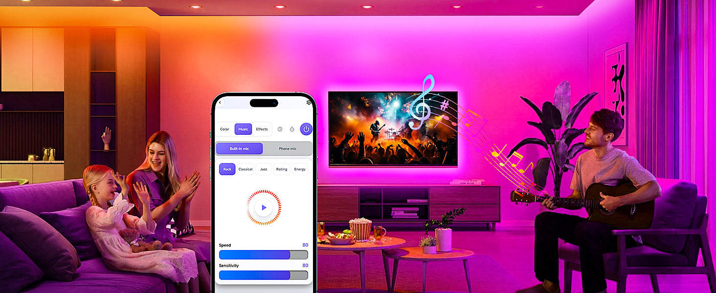 Music-responsive lighting